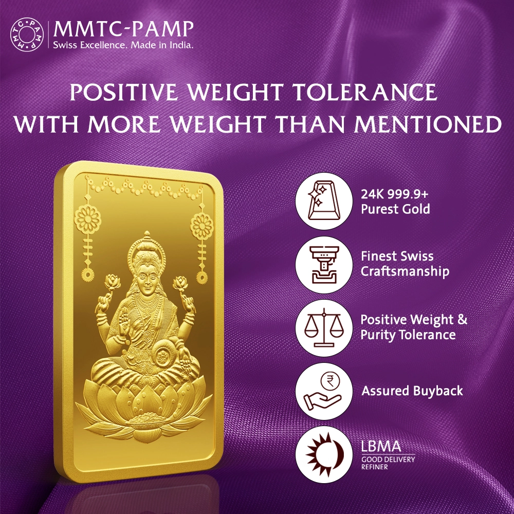 Lakshmi 24K (999.9) 10 gm Gold Bar02.webp